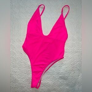 NWOT Vibrant Cheeky Pink One-Piece Swimsuit